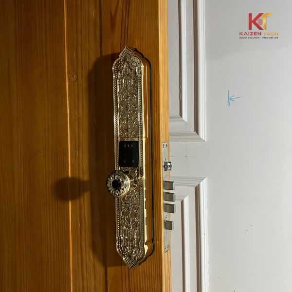 Khóa cửa vân tay cao cấp tân cổ điển Kassler KL-929F, mở bằng khuân mặt face 3D